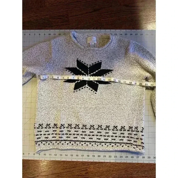 Vintage 2003 Christopher & Banks Sweater Hand Embroidered Womens Size Large - Picture 3 of 6
